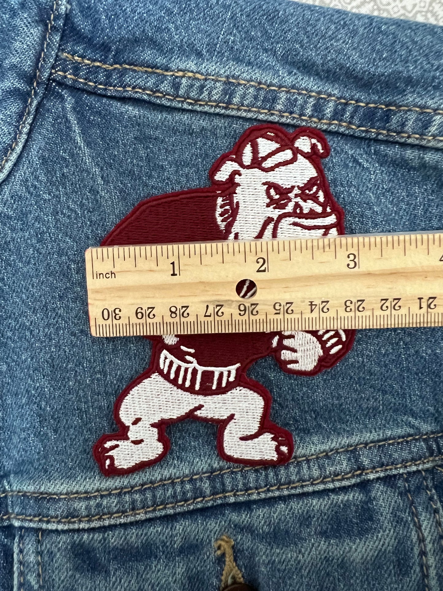 University of Alabama Iron On Patch (BULLDOG)