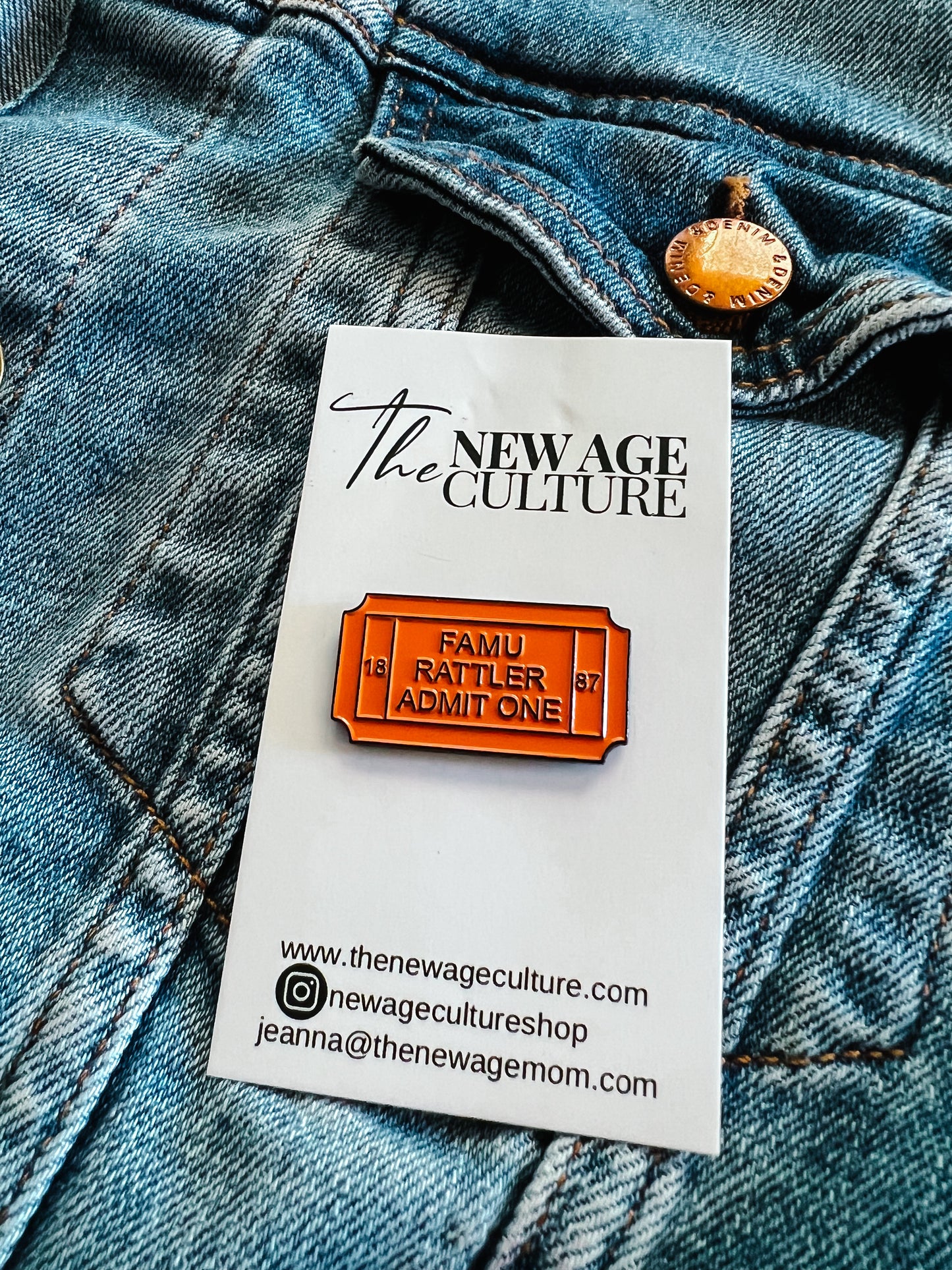 Admit One FAMU Rattler Enamel Pin