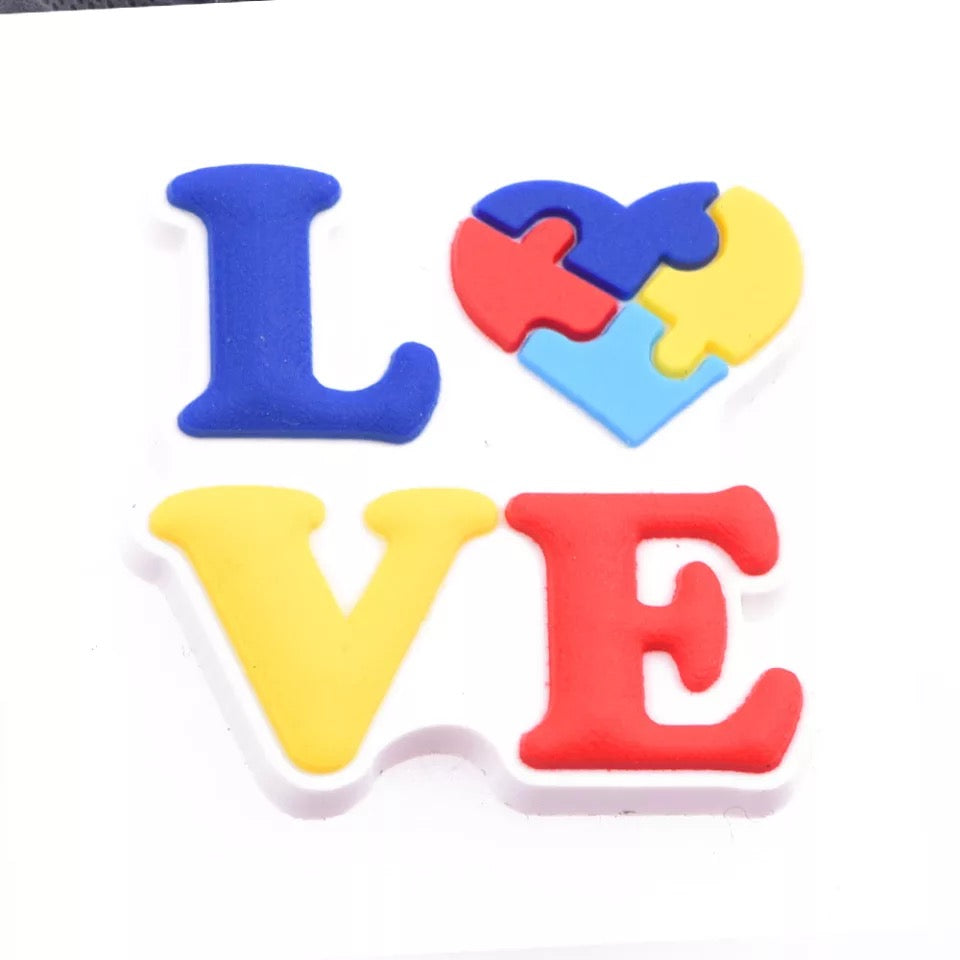 Love Autism croc charm
