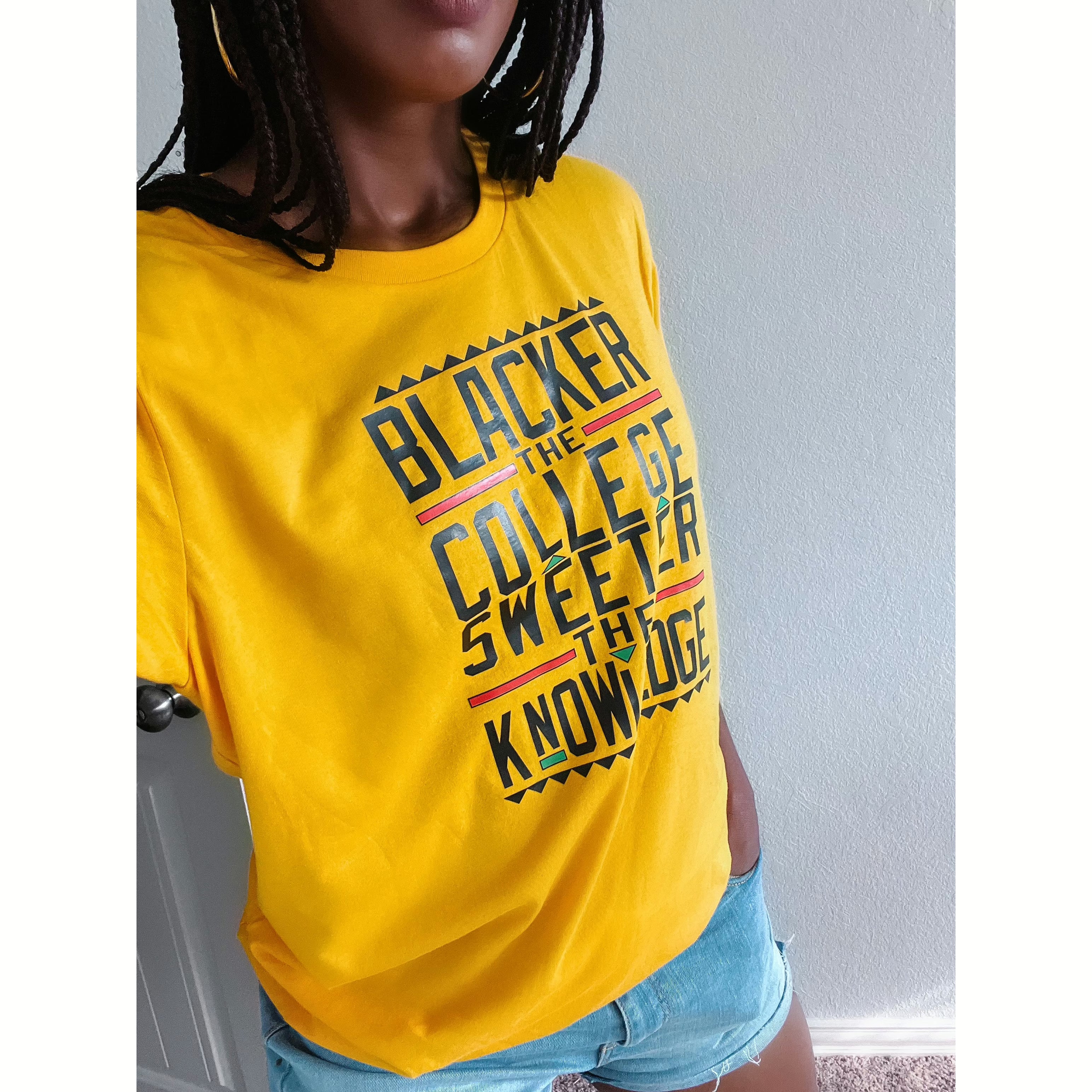 The blacker the college 2025 the sweeter the knowledge sweatshirt