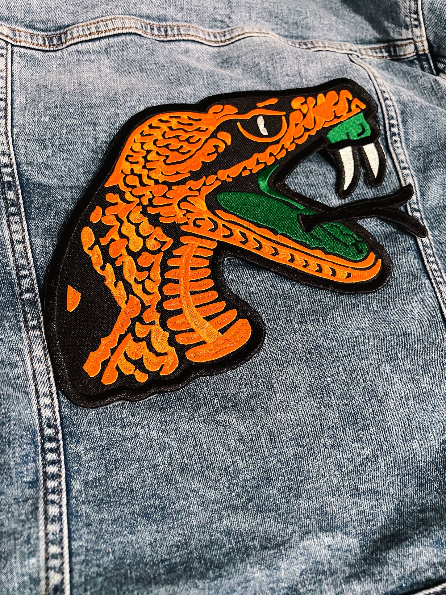 Oversized Rattler Iron-on Patch