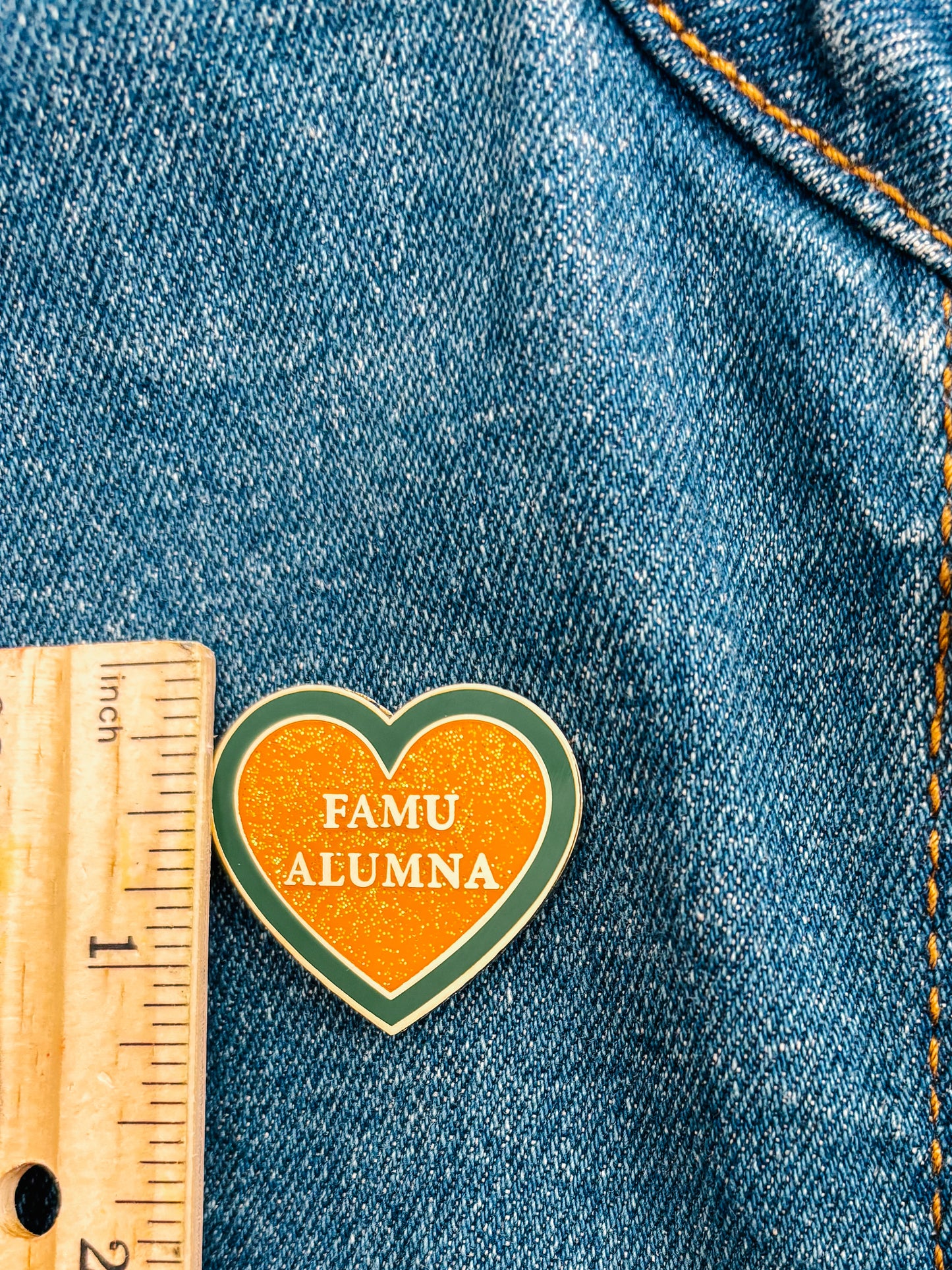 FAMU alumma (heart) enamel pin