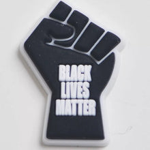 Load image into Gallery viewer, Black Lives Matter Fist Croc Charm
