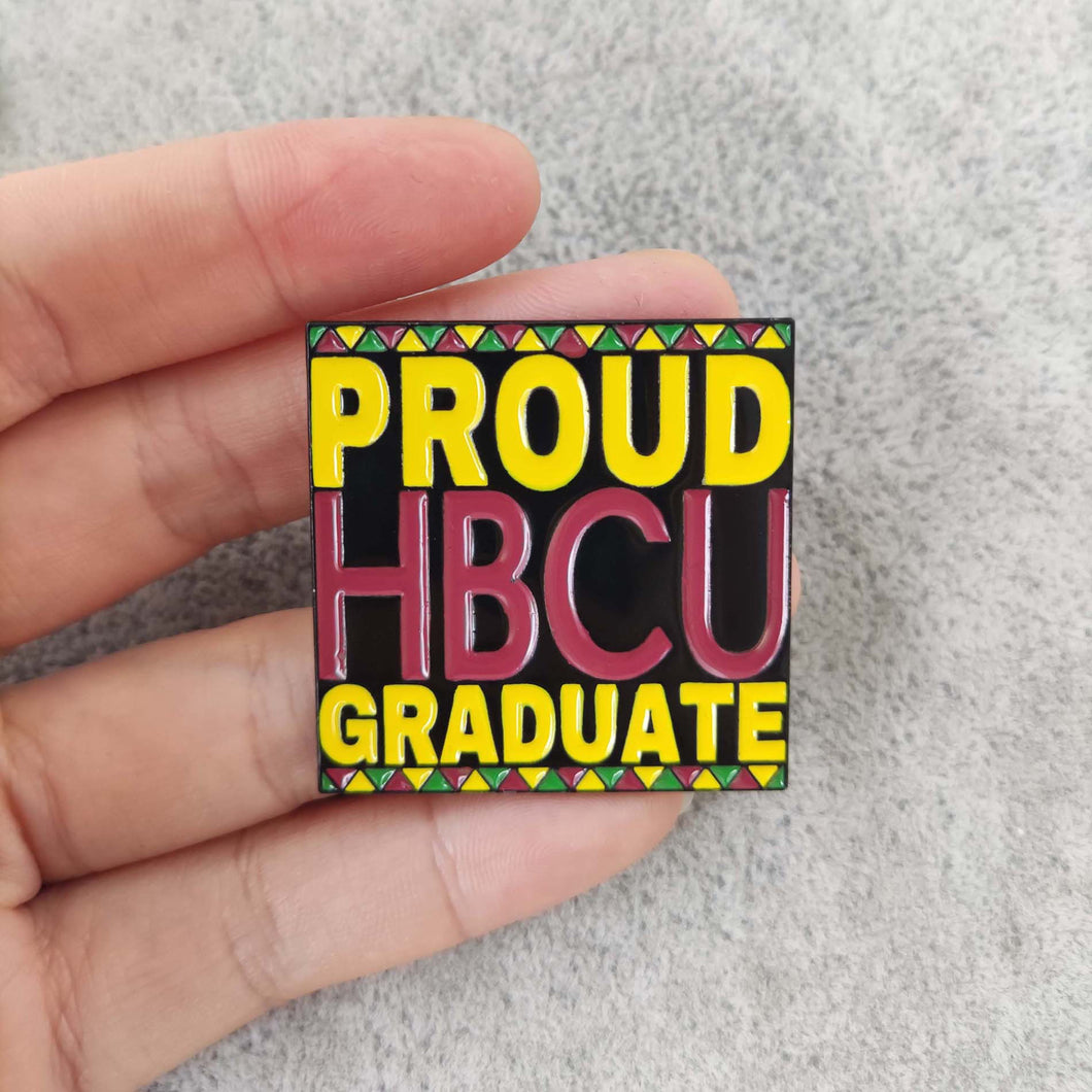 PROUD HBCU Graduate Enamel Pin Maroon & Gold