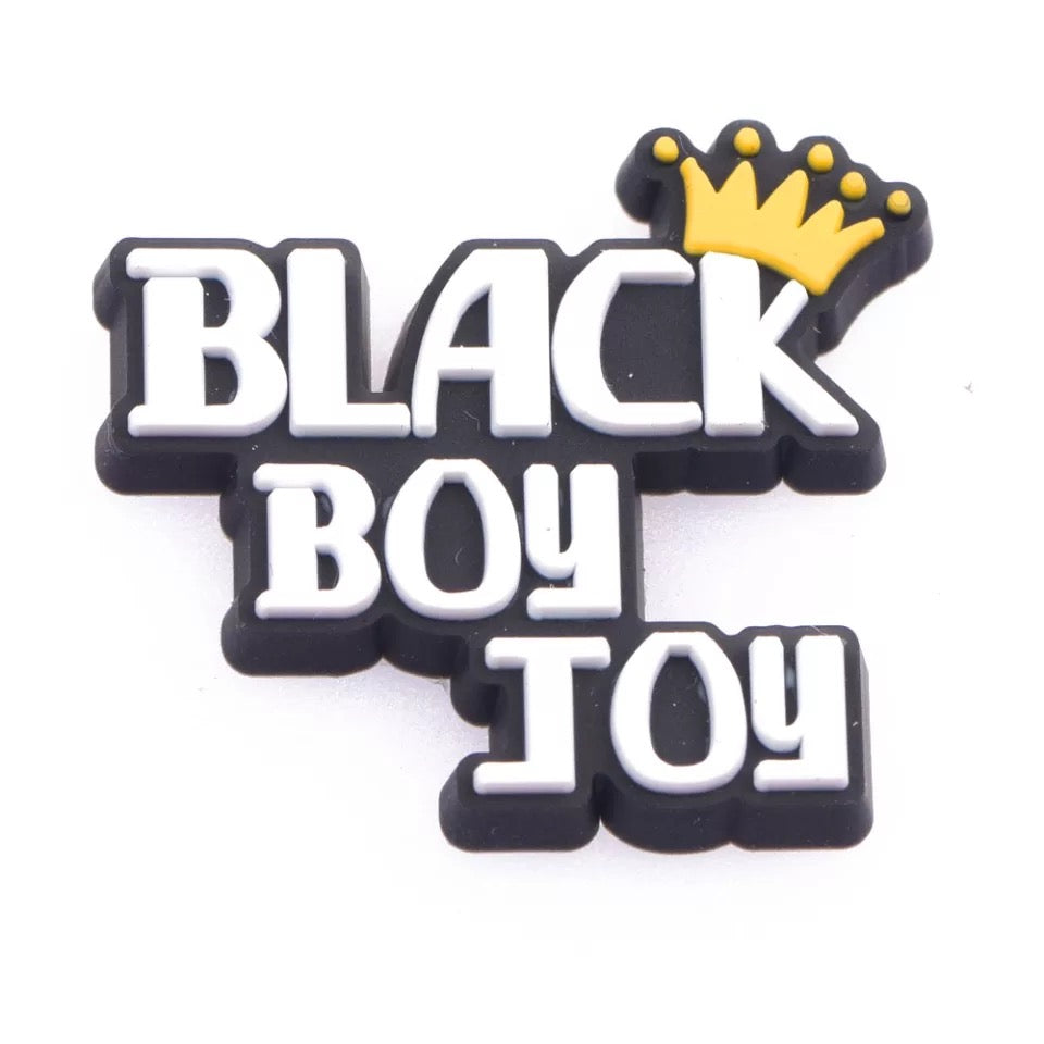 Black Boy Joy Croc Charm