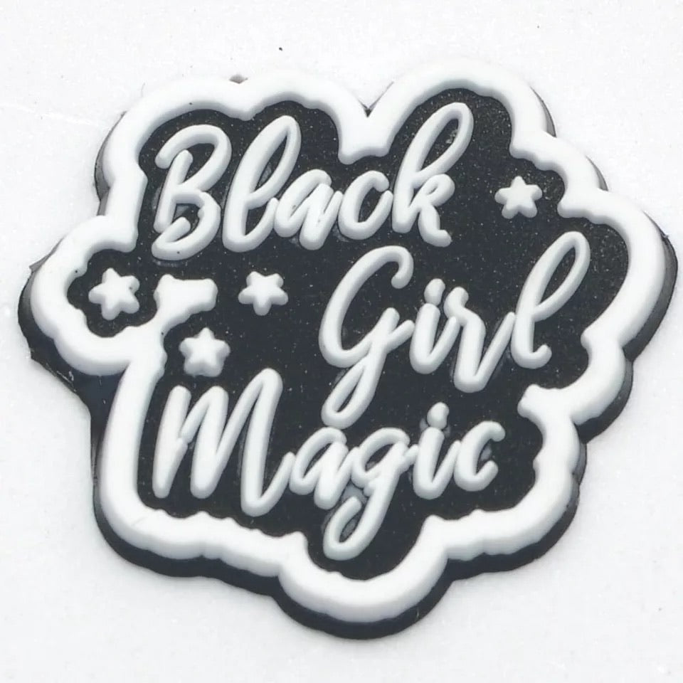 Black Girl Magic Croc Charm #2