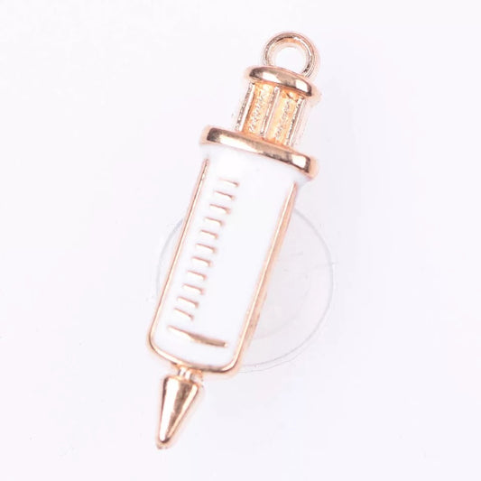 Syringe croc charm