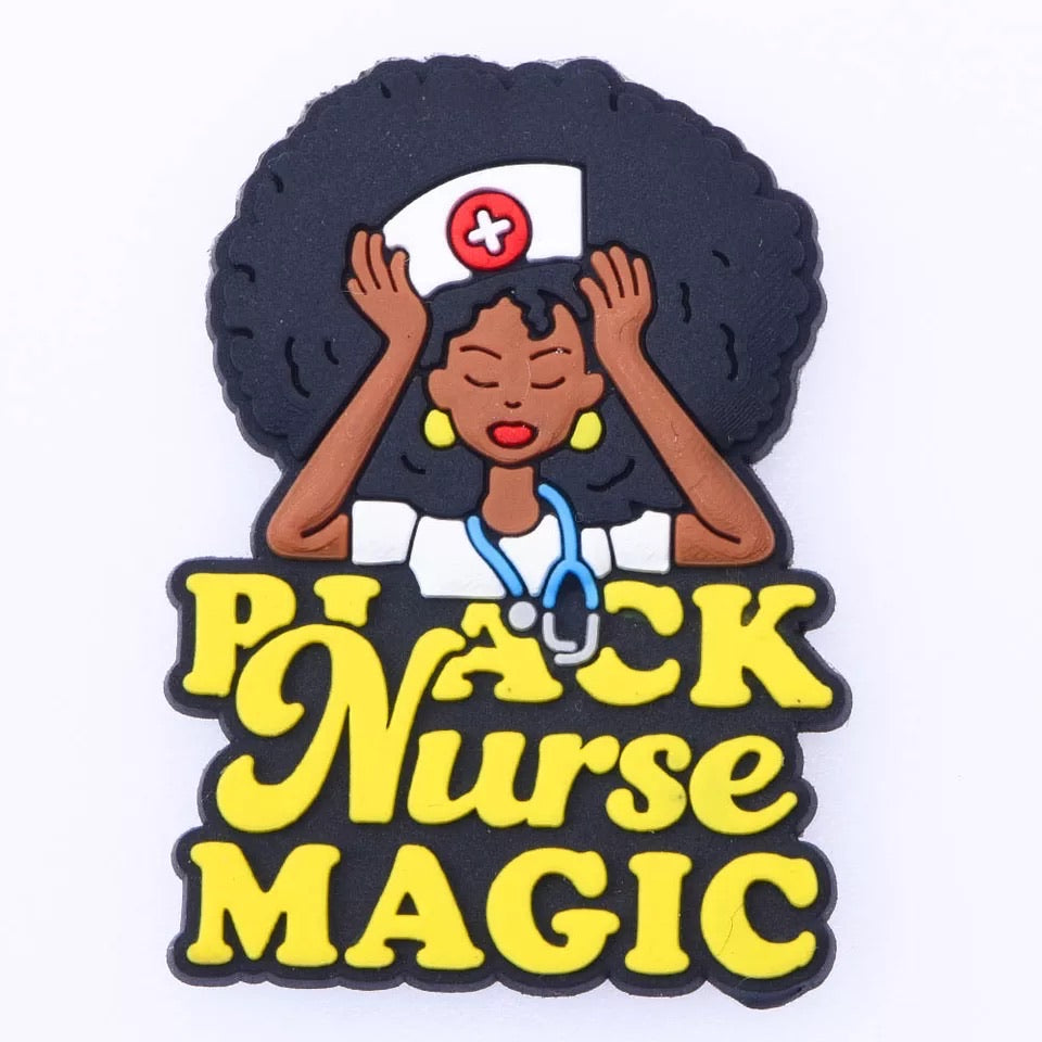 Black Nurse Magic Croc Charm
