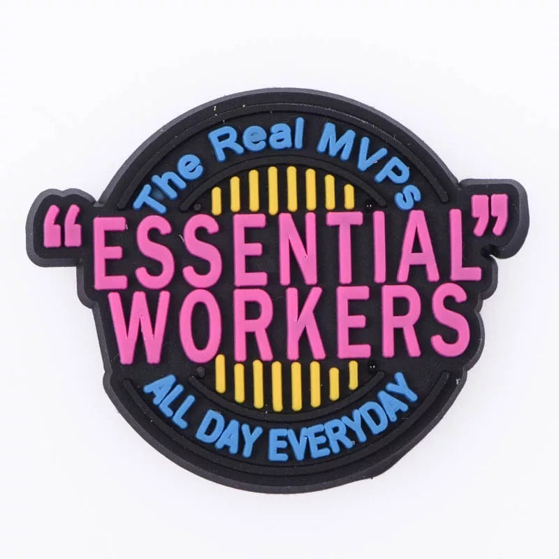 Essential Workers Croc Charm