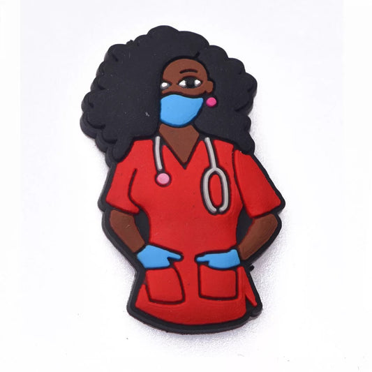 Black Nurse Croc Charm