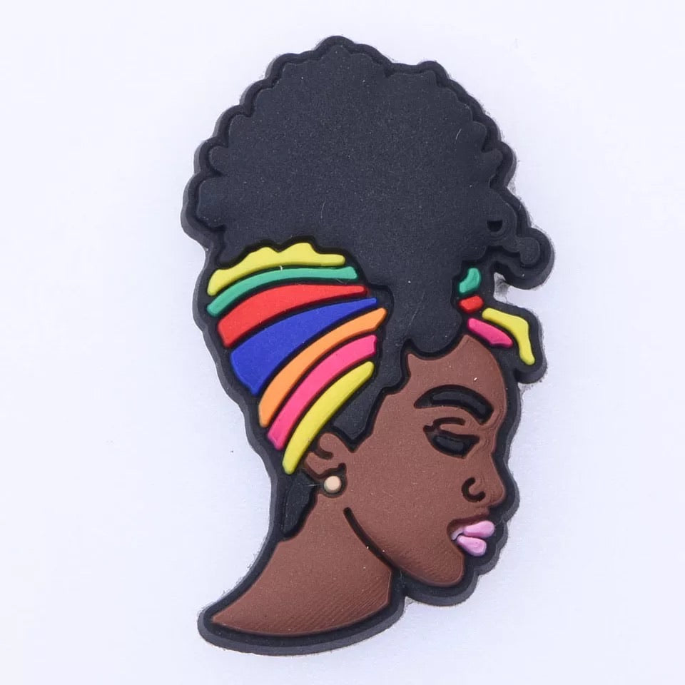 Afro with headwrap